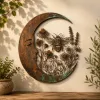 ⏰ LAST DAY - Handcrafted Metal Crescent Moon Owl Wall Art 🌙🦉 A Timeless Garden Accent Inspired by Nature ⏰ LAST DAY - Handcrafted Metal Crescent Moon Owl Wall Art 🌙🦉 A Timeless Garden Accent Inspired by Nature
